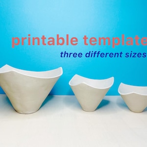 Bowl pottery template/ DIY ceramics for slab technique Ceramic stencil to print
