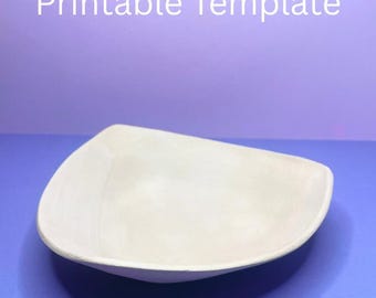 Pottery template for a ceramic bowl + step-by-step instructions, DIY ceramic template