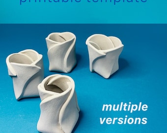 Origami Vase Template – Ceramic Template, Pottery Pattern, DIY Pottery