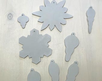 Christmas decorations/Christmas ornaments pottery template for printing (PDF), DIY ceramics template