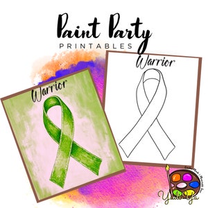 Breast Cancer Pre Drawn Outline Canvas | Paint Party | Adult Paint Party Printable | Canvas Printable | Paint & Sip | Png Digital Download