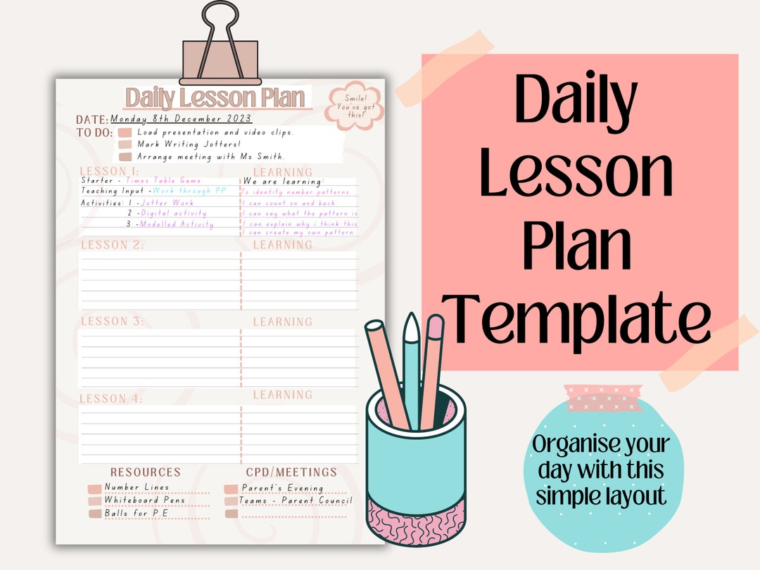 editable-lesson-plan-templatedaily-teacher-plantrainee-etsy-uk