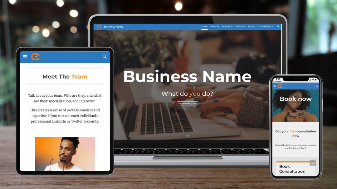 Website Template Designs for Service Businesses (google Sites ...