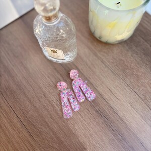 Resin drop earrings