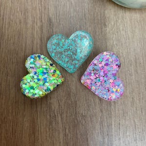 resin heart earrings