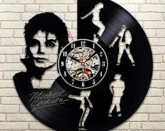 Michael Jackson Vinyl Record Clock: Pop Music Wall Art, Living Room Decor, X-mas Gift