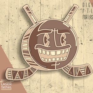 Hockey SVG, 5 Layers, Laser Cut Templates, Sport Design, CNC Files For Wood Router, Multilayer Craft, Instant Download, Cricut, Glowforge