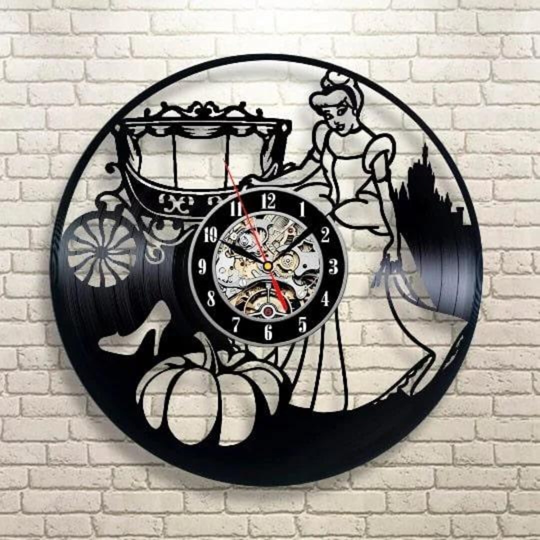 Cinderella Princess Vinyl Record Clock: Disneyland Wall Art, Kids ...