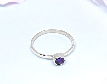 Handgefertigter Bali Sterlingsilber-Schmuck mit natürlichem 4mm Amethyst, schwarzem Onyx-Stein, ideal für Heilung, Meditation, Chakra und spirituelles Geschenk