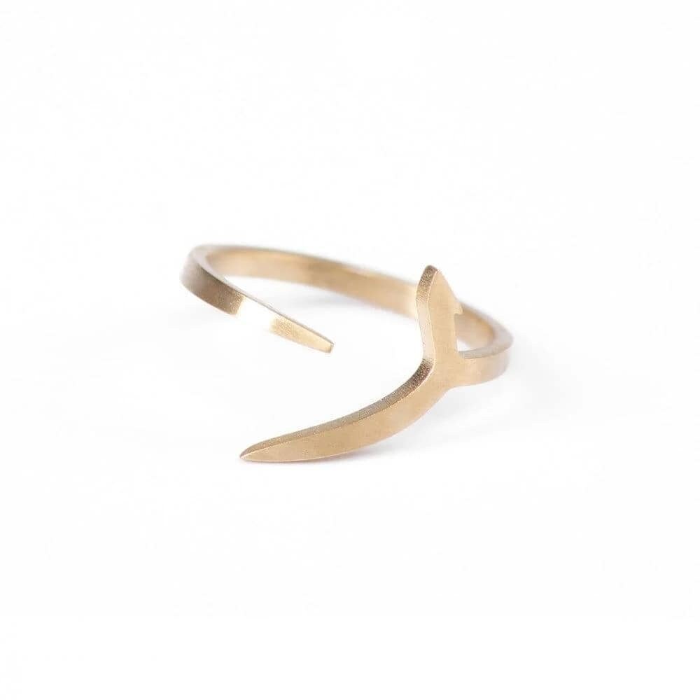 Adjustable Arabic Letter Ring - Ra Letter (ر) Equivalent (R Adjustable Arabic Letter Ring - Ra Letter (ر) Equivalent (R