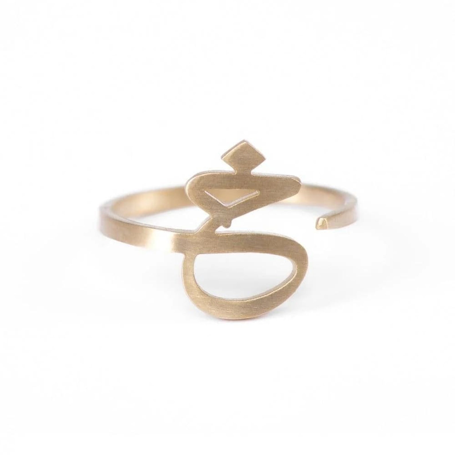 Adjustable Arabic Letter Ring - KHA Letter (خ) Equivalent (KH or Khā ...