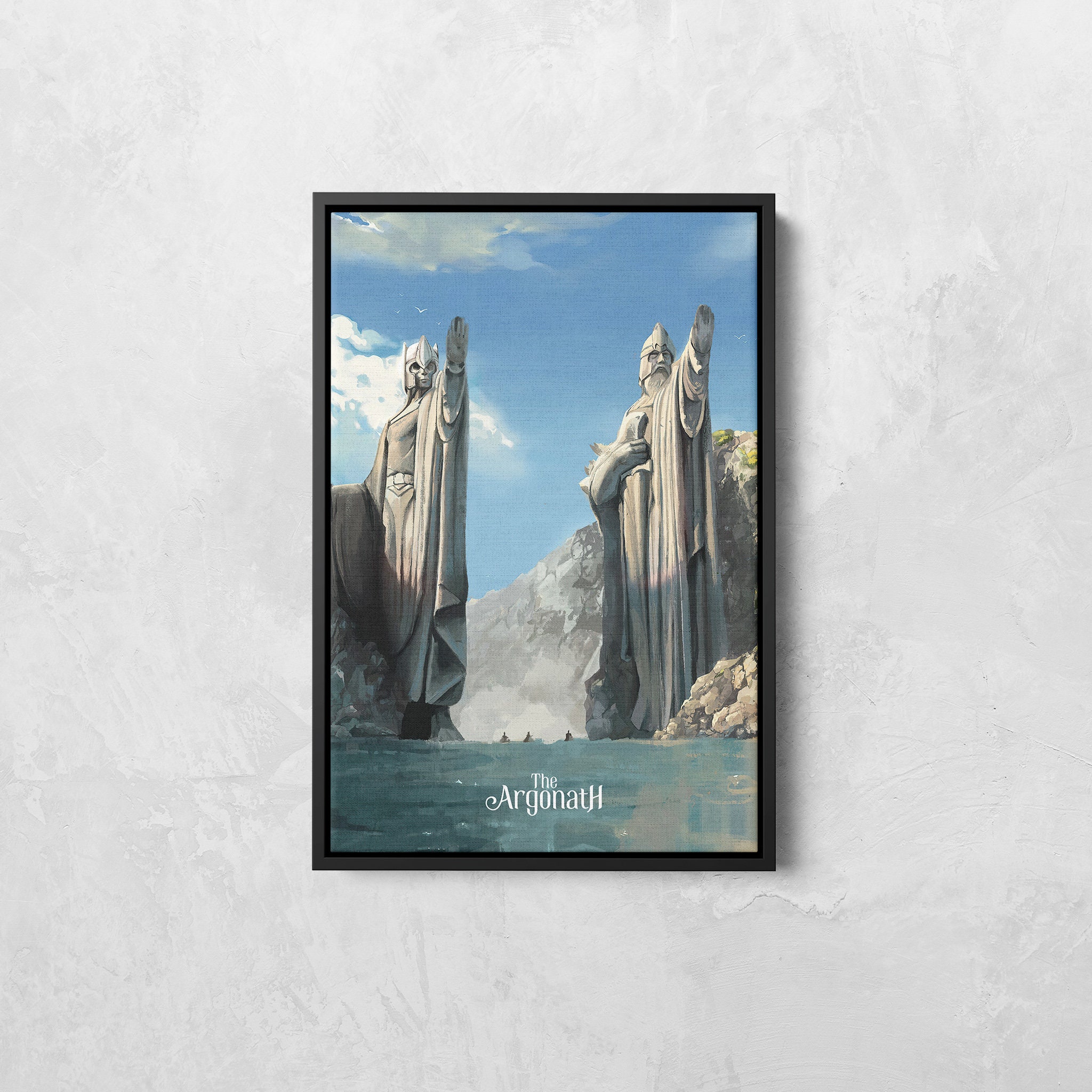 Argonath Poster Argonath Canvas Middle Earth Travel Poster Etsy