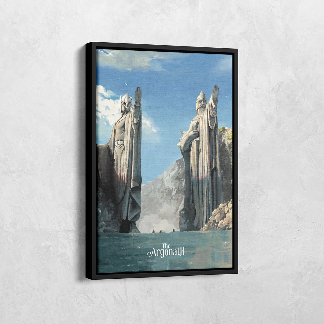 Argonath Poster Argonath Canvas Middle Earth Travel Poster Etsy