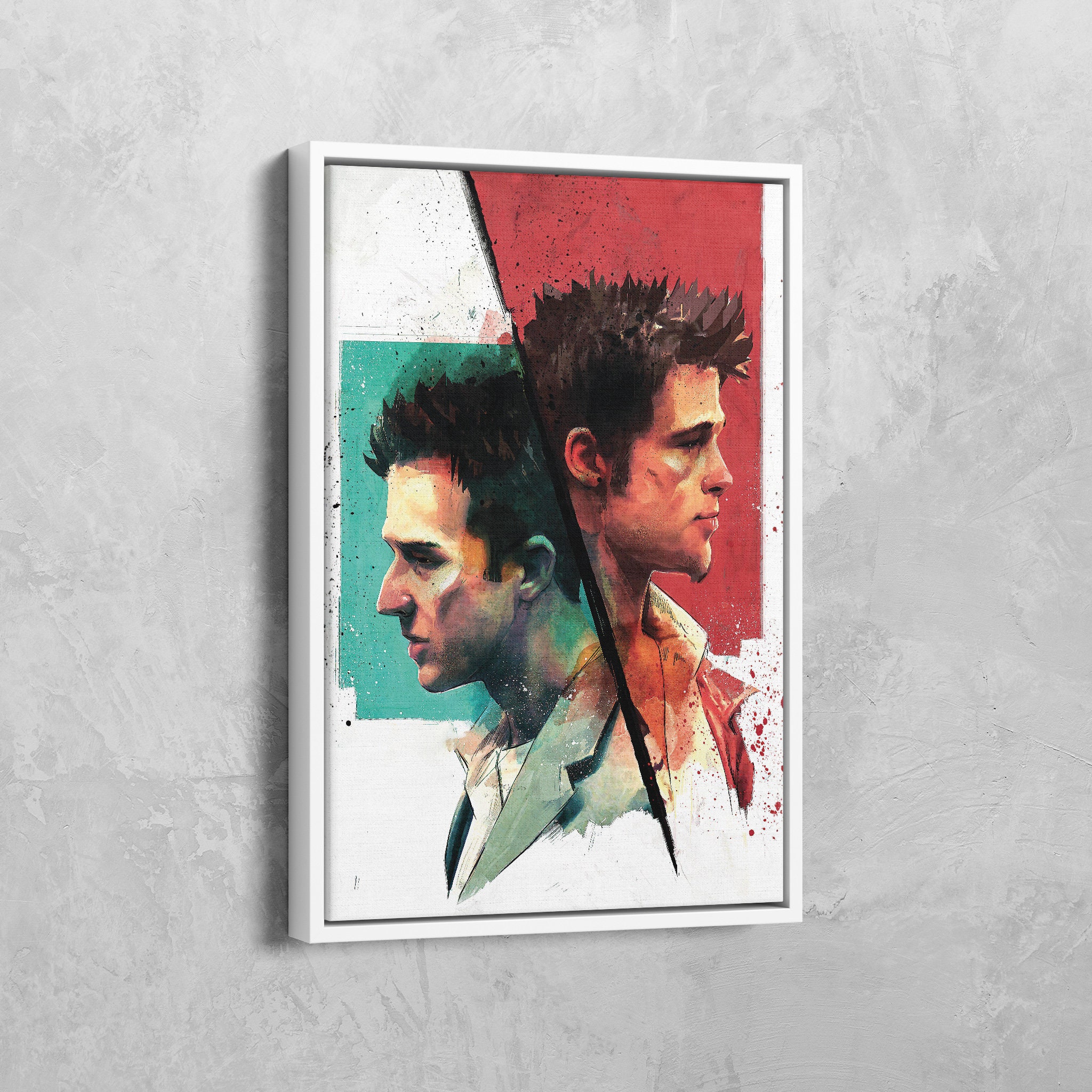 Discover Club Movie Poster, Fight Club Illustration Art Canvas, Fight Club Print, Brad Pitt Movie Poster, Movie Posters, Best Movies, Tyler Durden