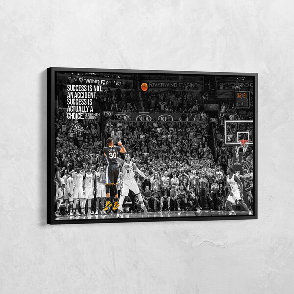 Stephen Curry Print, Stephen Curry Spiel Sieger Leinwand, Golden State warriors Buzzer Beat, Basketball Player Poster, NBA Art, Sport Wandkunst