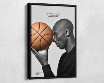 Best Basketball Player Poster, Basketball Legend Quote Print, Motivational Sports Poster, Kobe Wall Art, NBA Art, Kobe Bryant Canvas, Gifts