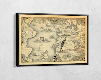 The Grishaverse Map Canvas, Grisha Trilogy Map, The Grishaverse Map, Six of Crows, Shu Han, Ravka Map, Shadow and Bone, Fantasy Cartography