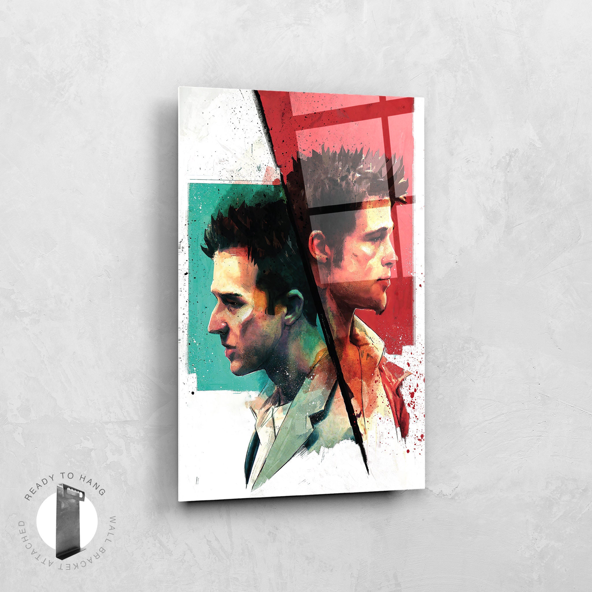 Discover Club Movie Poster, Fight Club Illustration Art Canvas, Fight Club Print, Brad Pitt Movie Poster, Movie Posters, Best Movies, Tyler Durden