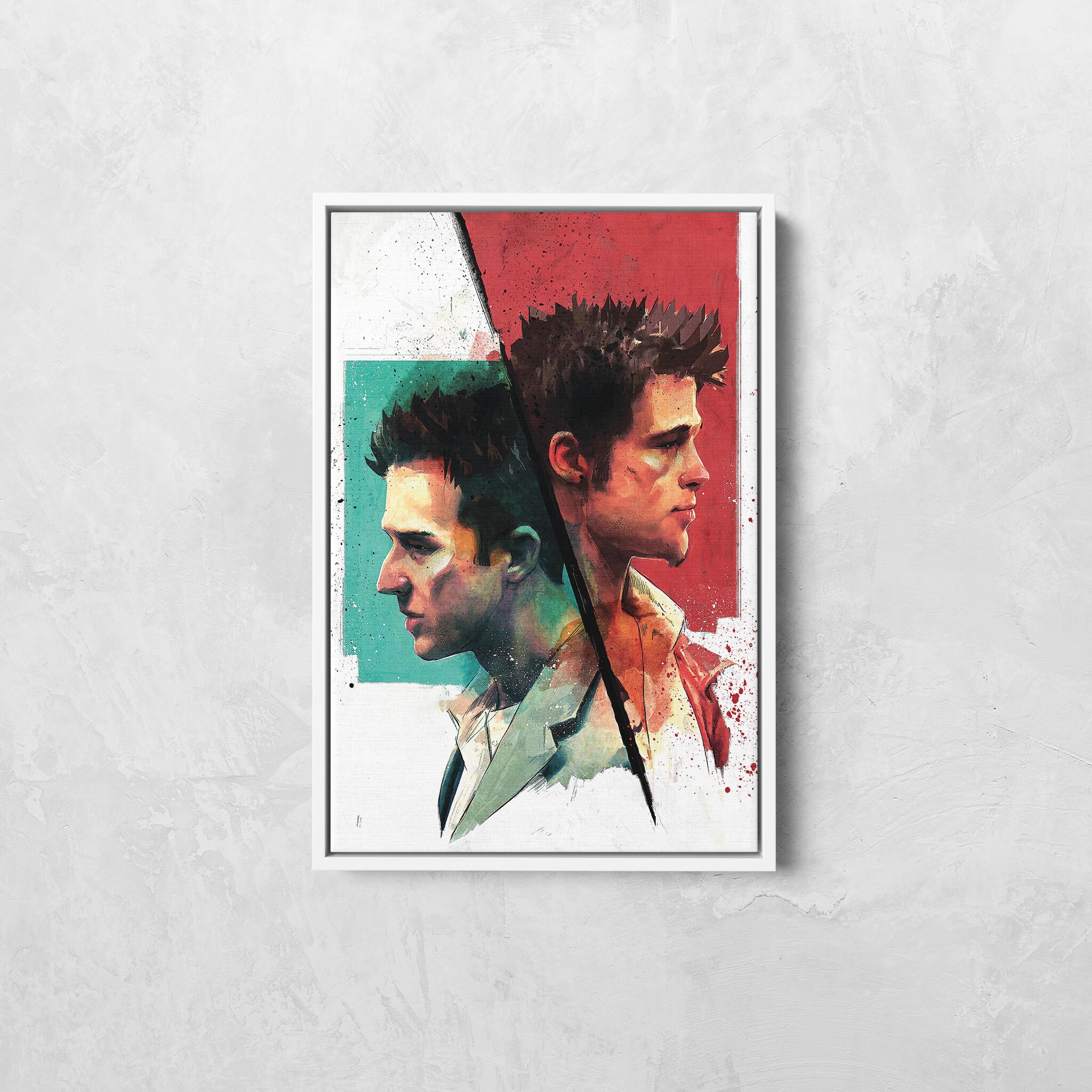 Discover Club Movie Poster, Fight Club Illustration Art Canvas, Fight Club Print, Brad Pitt Movie Poster, Movie Posters, Best Movies, Tyler Durden