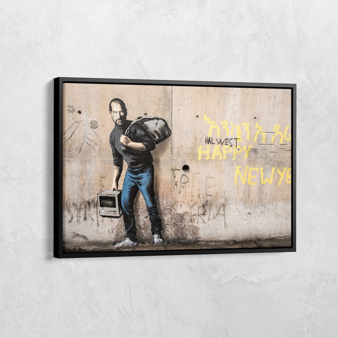 Banksy Steve Jobs Artwork Banksy Graffiti Canvas Steve Jobs - Etsy