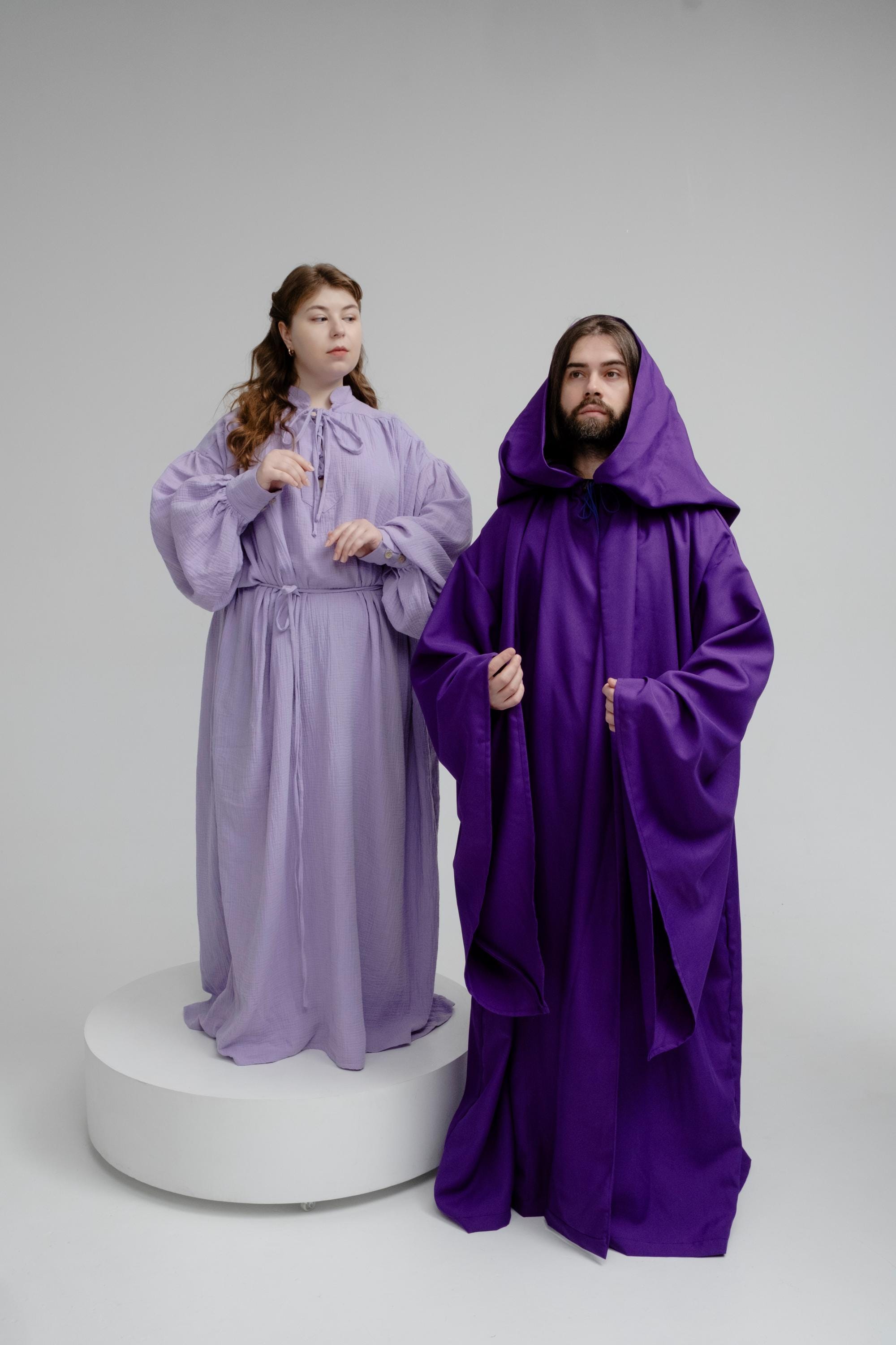 Two Wizards エナメルコルセット Violet Mist Set – Twilight Deep Purple Gabardine Cloak and Muslin