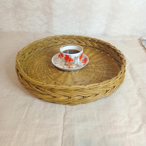 Oversized Wicker Serving Tray