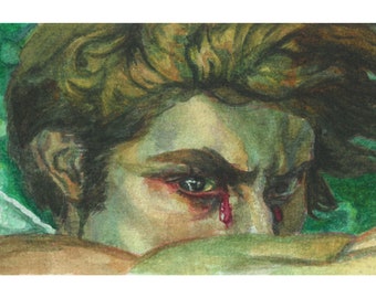 Twilight Movie Art Print - Edward Cullen in 'Lucifer' - Original Watercolor Poster - Film Lover Gift, Art Prints, Fan Art. Sizes 5x7 & 8x10
