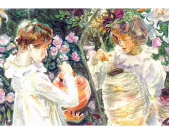 ジョン・シンガー・サージェント：カーネーション、ユリ、ユリ、バラ