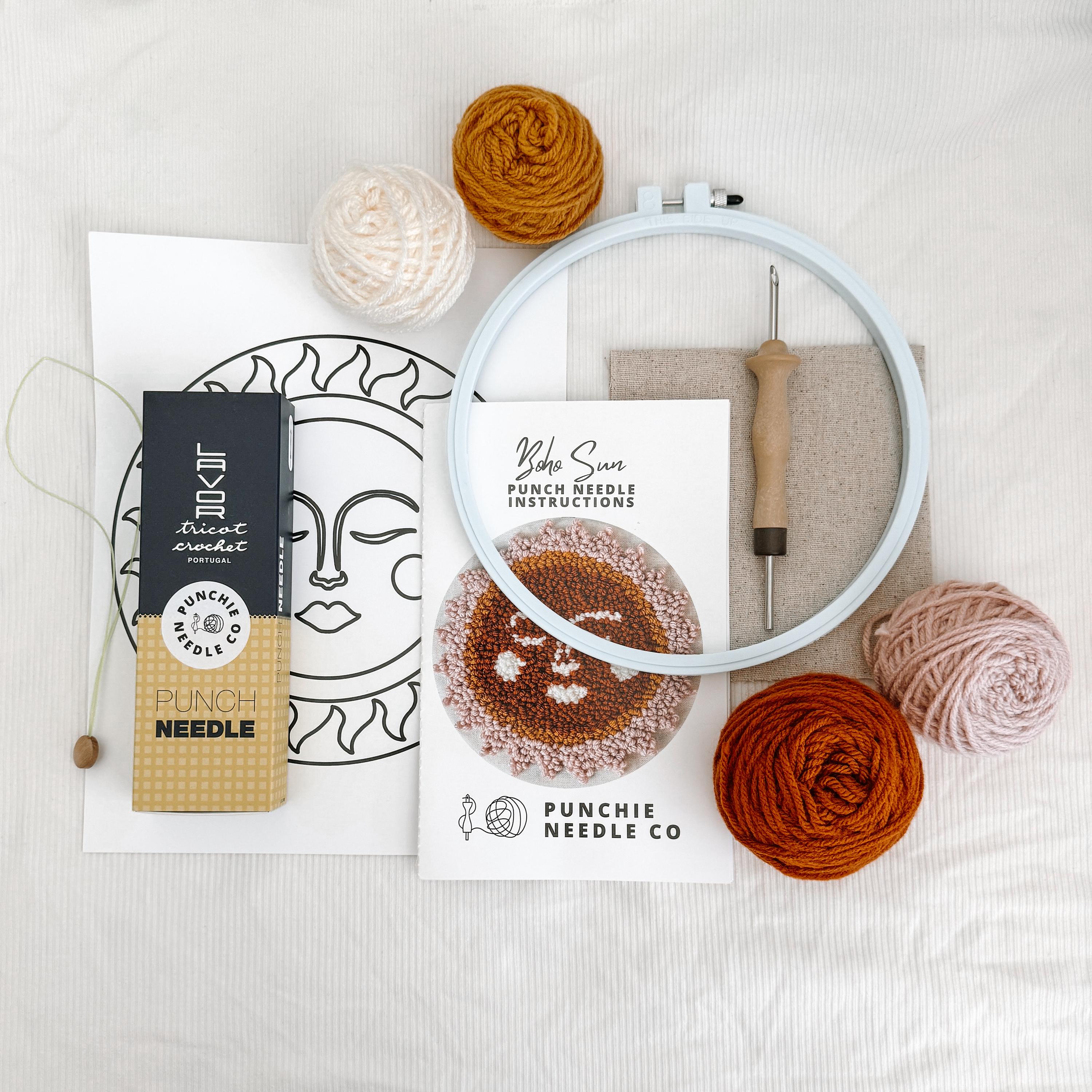 Boho Sunshine Punch Needle Kit | Lavor Adjustable Punch Needle | All ...