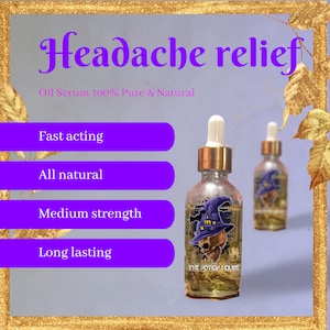 The potion house medium strength headache oil.