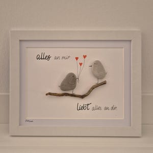 Stone picture &quot;Everything about me loves everything about you&quot;, love, friendship