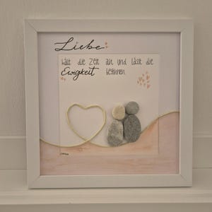 Stone picture &quot;Love stops time&quot;, love, Valentine&#39;s Day, lovers, wedding