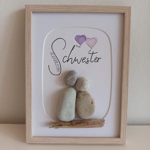 Stone picture &quot;World&#39;s best sister&quot;, family, siblings