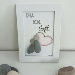 Stone picture &quot;YOU.. I. Run.&quot; couple in love gift for partner