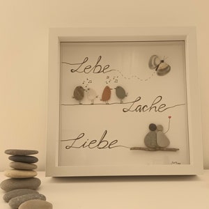 Stone picture "Live, laugh, love"