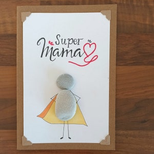 Tarjeta de felicitación "Super Mamá" regalo para el Día de la Madre, Mamá es la mejor