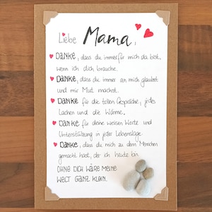Grußkarte "Danke Mama" Geschenk zum Muttertag, Mama ist die Beste
