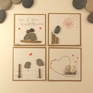 Biglietti d'auguri FATTI A MANO Immagini di pietra Regalo di San Valentino
