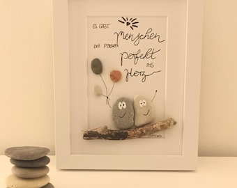 Cuadro de piedra "Personas especiales", mejores amigos, amantes
