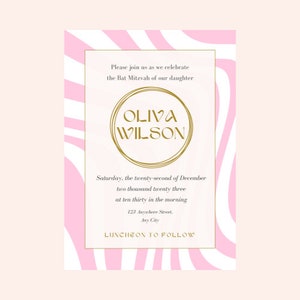 Bat Mitzvah Invitation Template