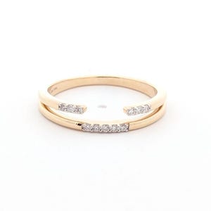 14k Yellow Gold Luxury Stackable Ring With Natural Diamond | Diamond Ring | Engagement Ring | Fine Jewelry | Gift for Her | Statement Ring