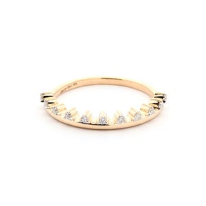 14k Yellow Gold Luxury Stackable Ring  With Natural Diamond | Diamond Ring | Engagement Ring | Fine Jewelry | Gift for Her | Statement Ring