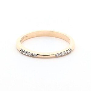 14k Yellow Gold Classic Ring Band With Natural Diamond | Diamond Ring | Engagement Ring | Fine Jewelry | Gift for Her | Statement Ring