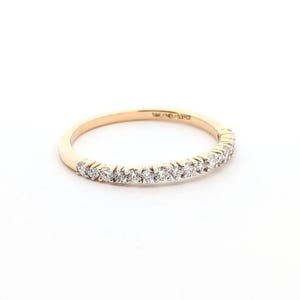 14k Yellow Gold Ring Band With Natural Diamond | Diamond Ring | Engagement Ring | Fine Jewelry | Gift for Her | Statement Ring