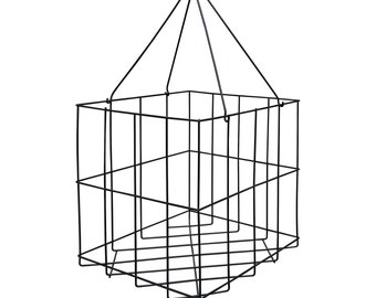 Metal wire basket cube, metal wire cube, metal wire crate, metal wire planter, metal wire flower pot, hanging wire basket, led cube frame