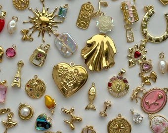 18k Gold Plated Charm Pendant – Vintage Jewelry Charm for Necklace, Bracelet & DIY Making