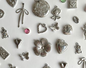 304 Silver Plated Charm Pendant – Vintage Jewelry Charm for Necklace, Bracelet & DIY Making