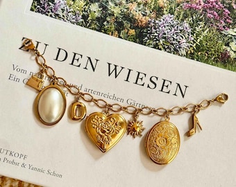 Charivari Gold 18K Personalized | Traditional Bavarian Necklace Custom Charms & Chain Style | Oktoberfest Dirndl Stainless Steel