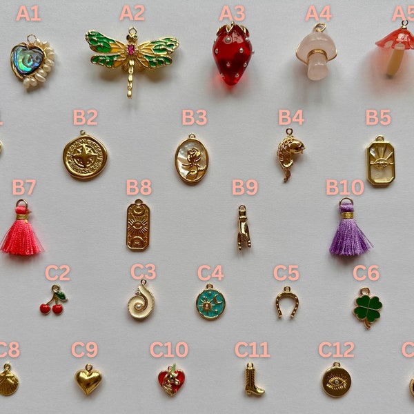 Schicke 18k Goldkette mit individuell angefertigten Vintage-Charms