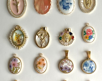 Vintage Charm Soup – Bundle Gold Plated Retro Charms | Jewelry Pendants Mix for DIY Projects & Gifts